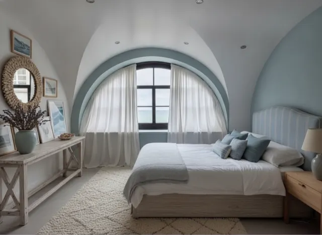 AI-дизайн спальни в стиле Прованс, пример 37. Дизайн спальни — Прованс, пример 37, создан в приложении U-Deco